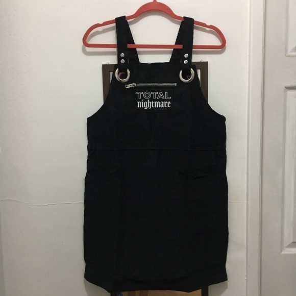 Disturbia Total Nightmare Corduroy Pinafore Dress - Picture 6 of 7